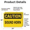 Signmission Sound Horn Caution Sign, Vinyl Decal, 24in W x 18in L, 2PK OS-2PACK-CS-D-1824-L-19234 - alternate 3